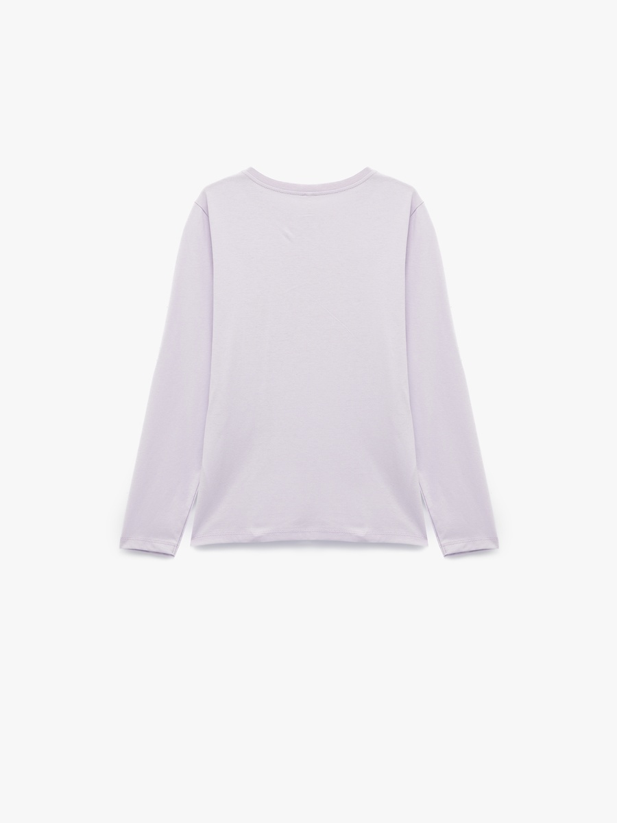 Printed Cotton Long Sleeves T-Shirt