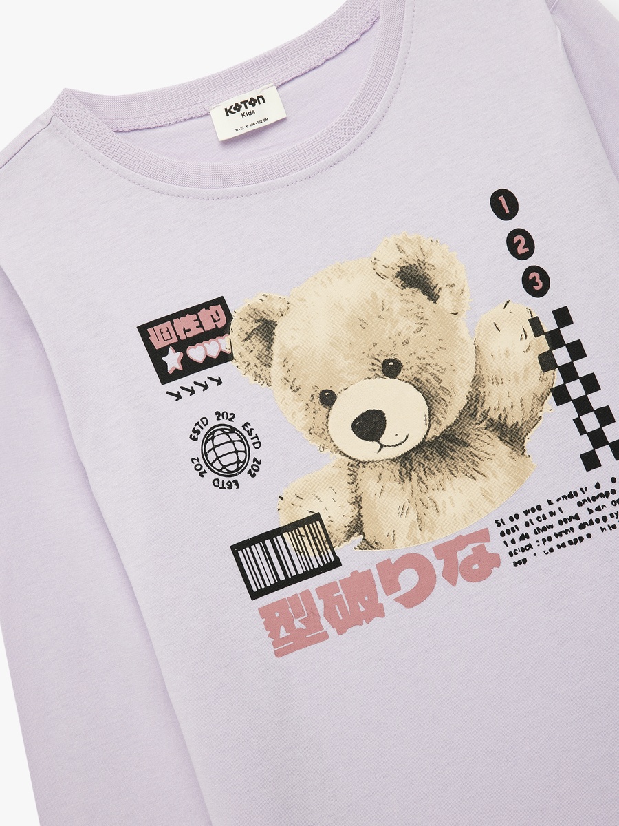 Printed Cotton Long Sleeves T-Shirt