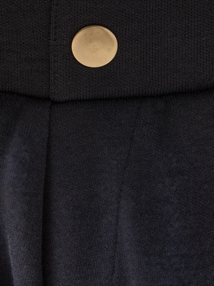 Straight Fit Stretchable Pants with Frill Pockets