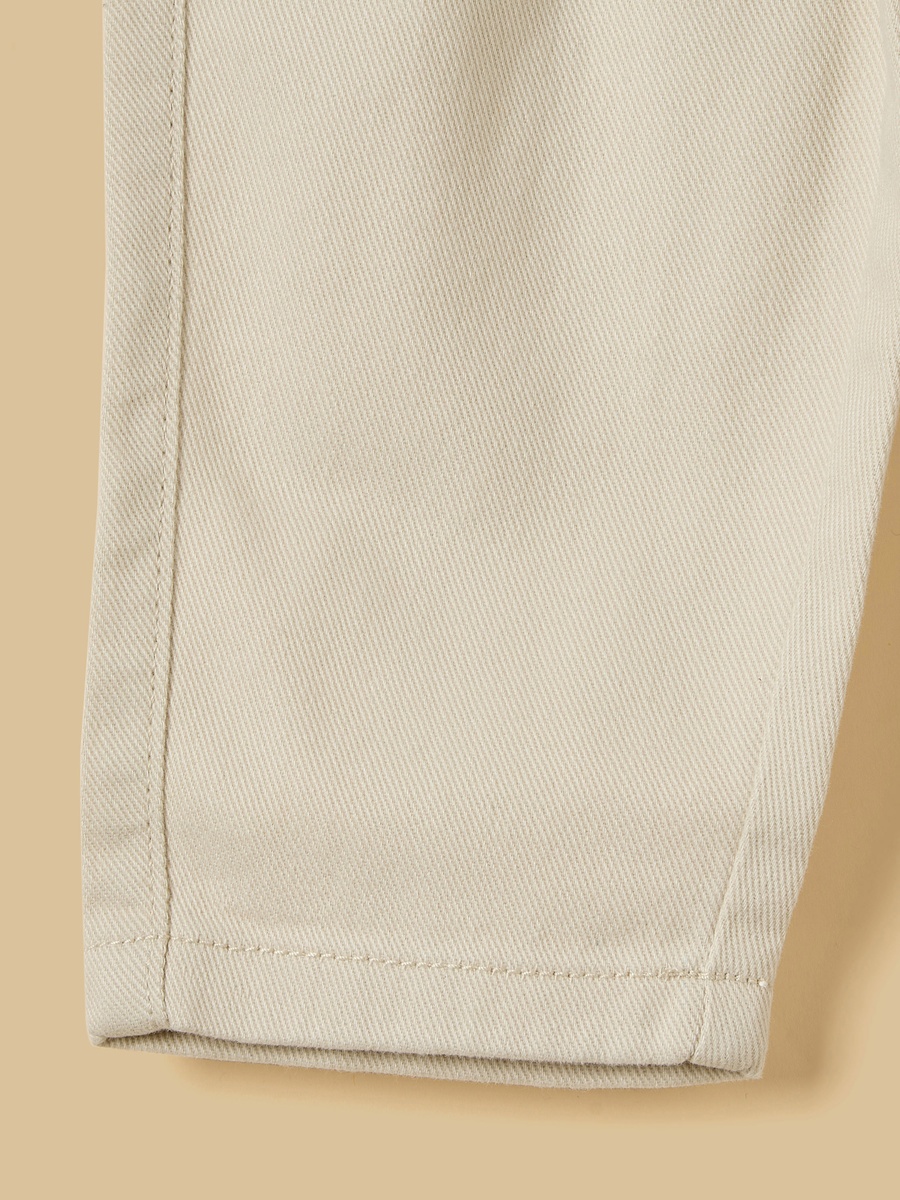 Twill Balloon Fit Cotton Pants