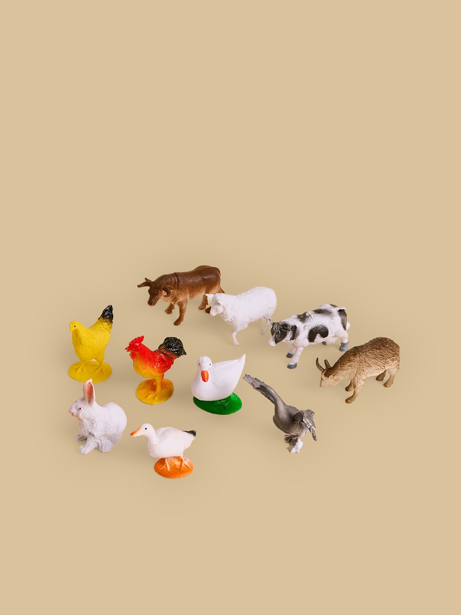 Pack of 10 - Farm Animal Figurine