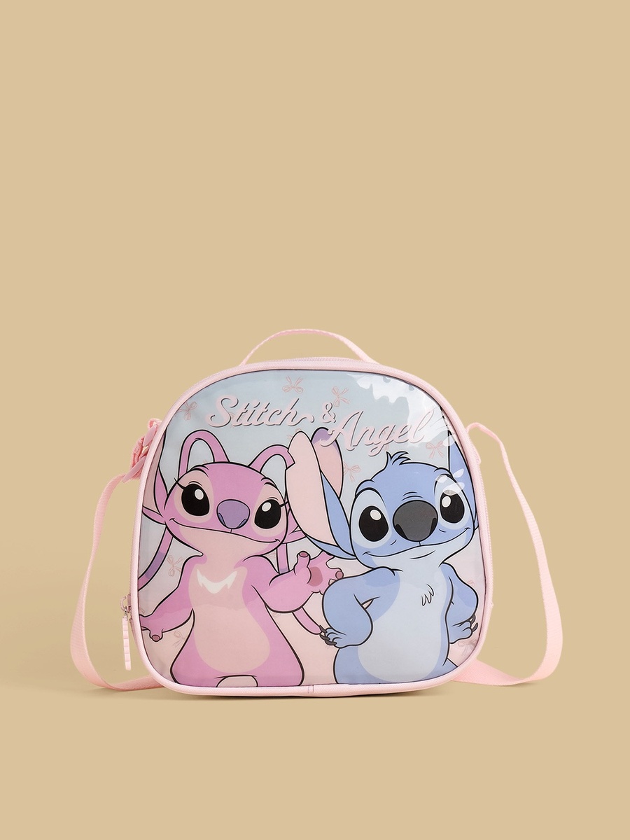 Stitch and Angel Print 5-Piece Backpack Set