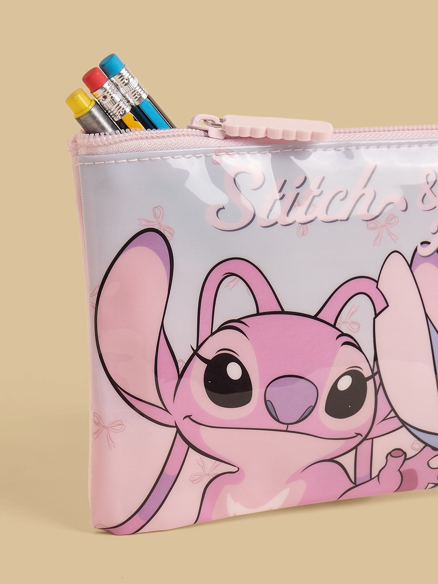 Stitch and Angel Print 5-Piece Backpack Set