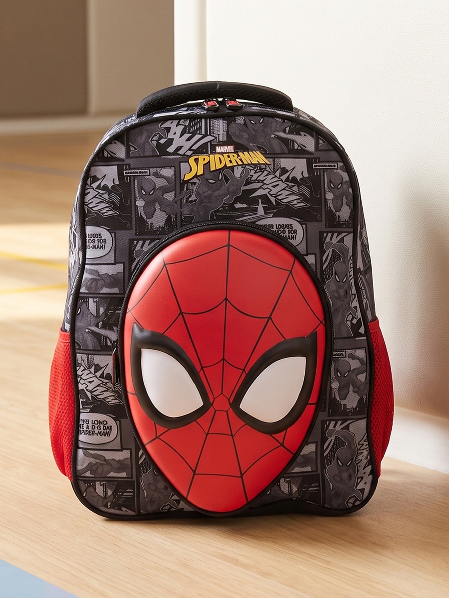 Spider-Man Print Backpack with Padded Shoulder Straps