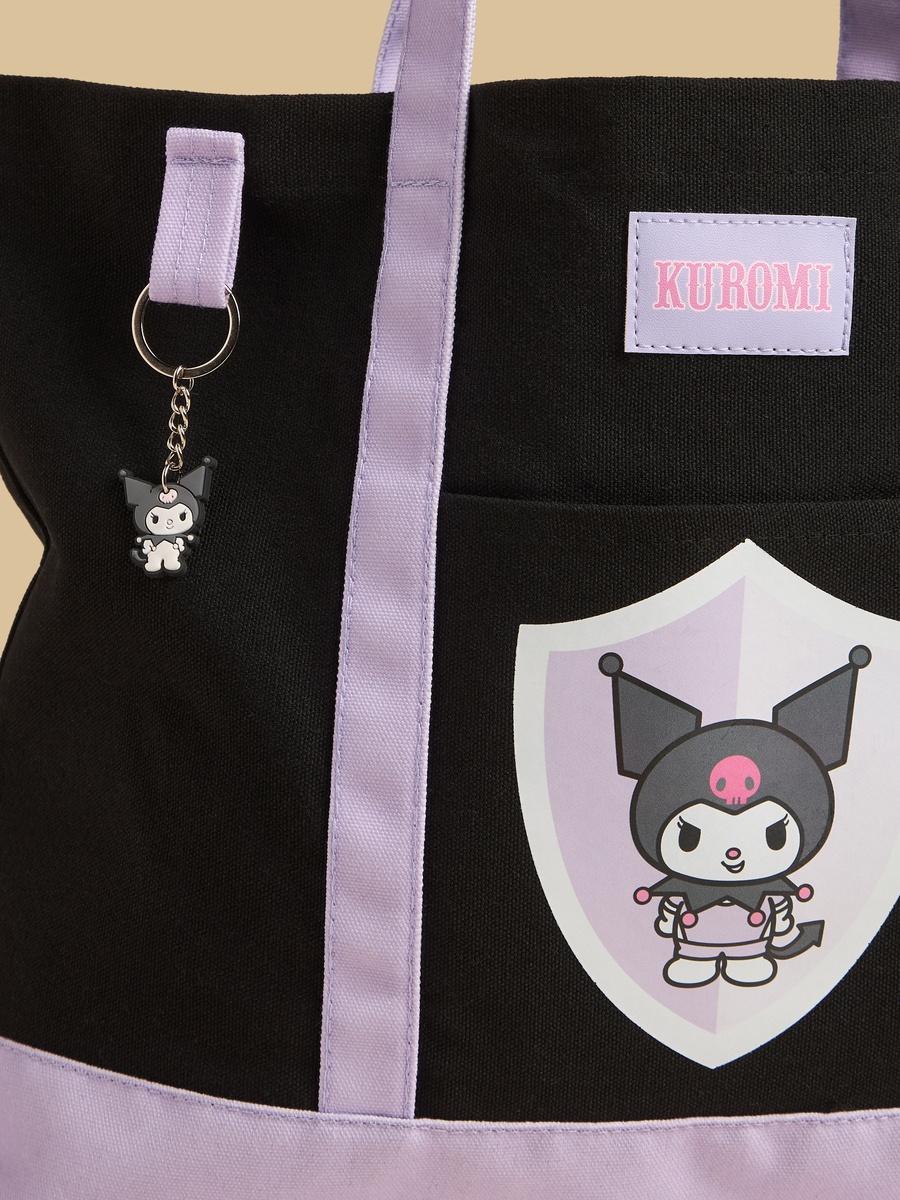 Kuromi Tote Bag with Keyring