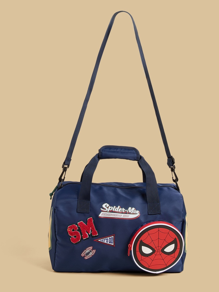 Spider-Man Print Gym Bag with Detachable Strap