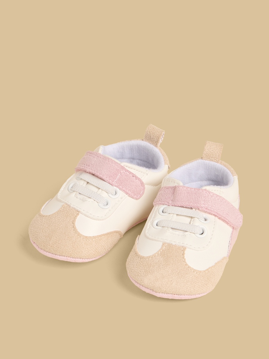 Colourblock Booties with Hook and Loop Closure