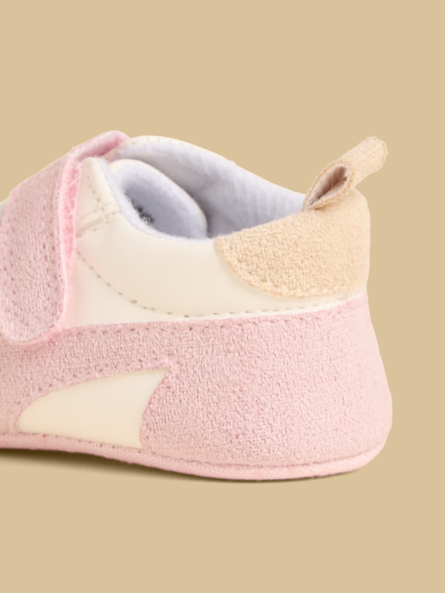 Colourblock Booties with Hook and Loop Closure