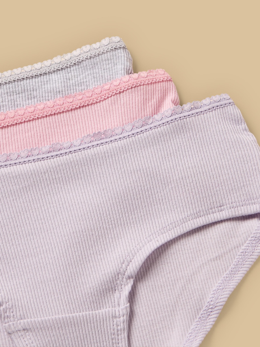 Pack of 3 - Lace Trim Briefs