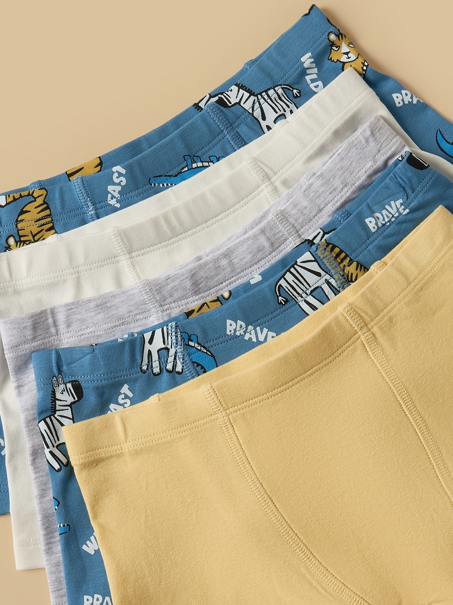 Pack of 5 - Safari Print Briefs