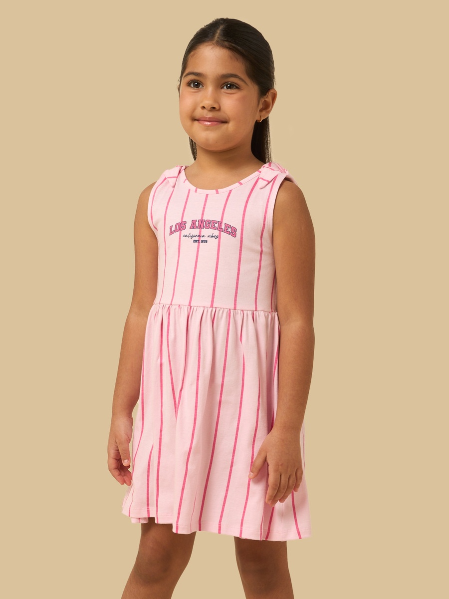 Striped Sleeveless Cotton Dress