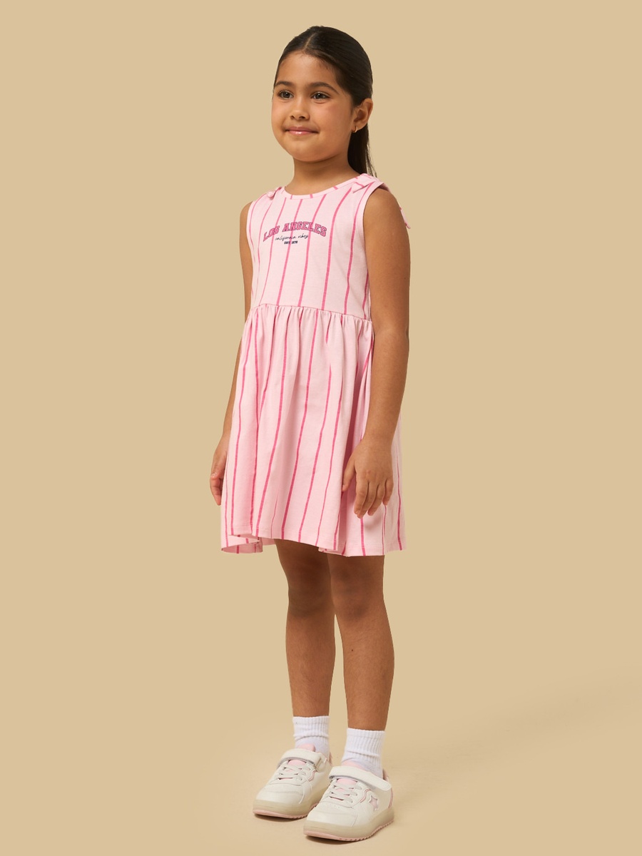 Striped Sleeveless Cotton Dress