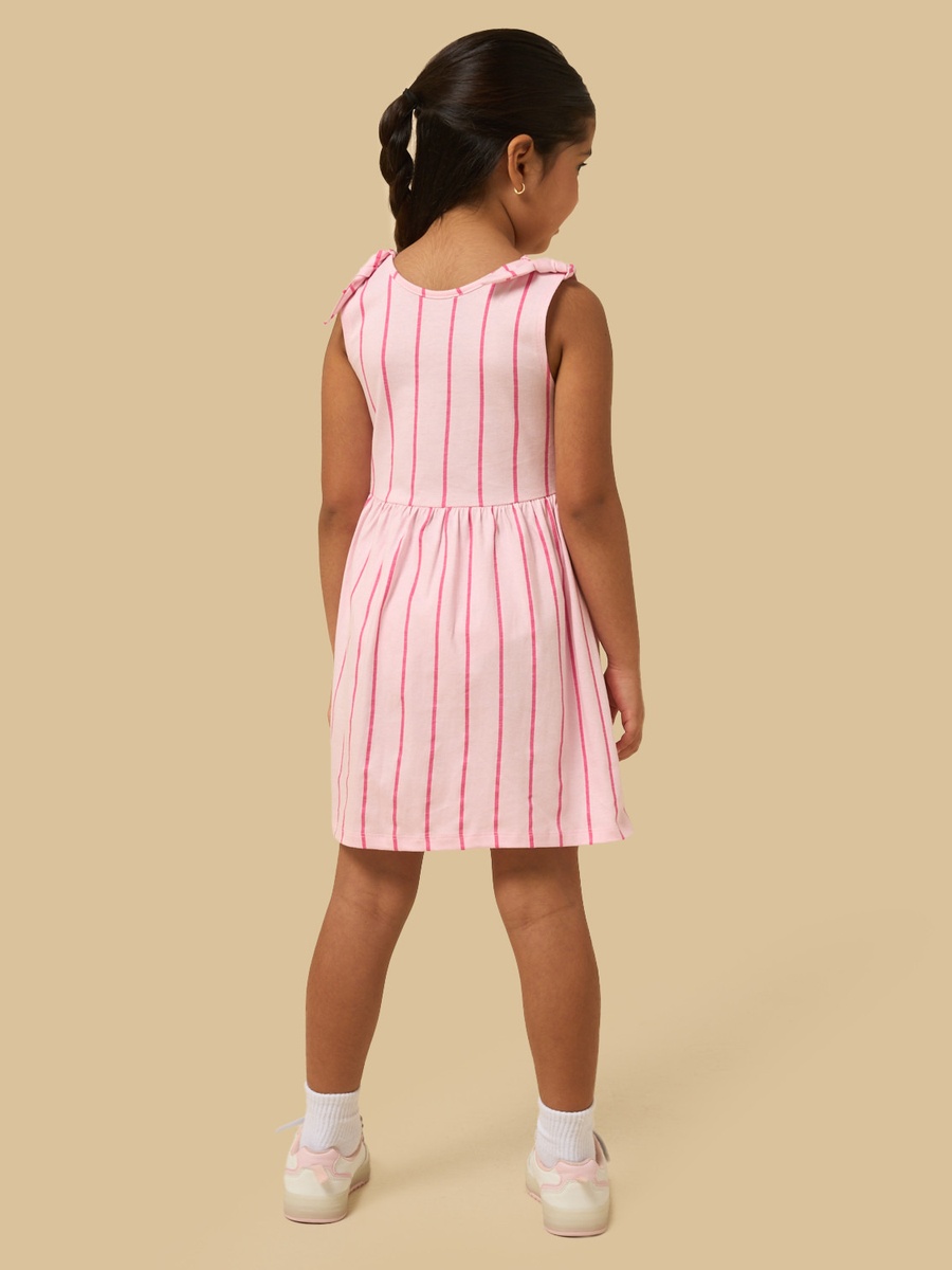 Striped Sleeveless Cotton Dress