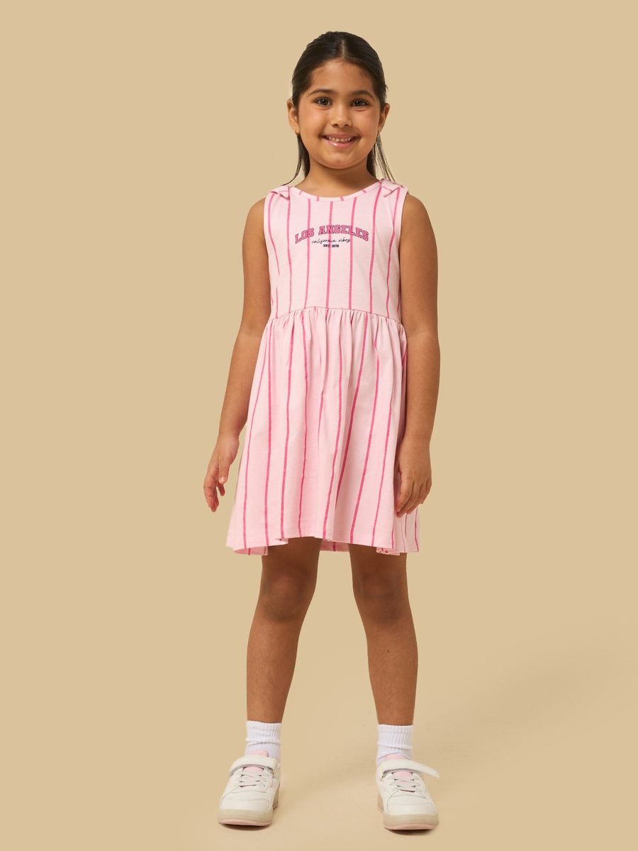 Striped Sleeveless Cotton Dress