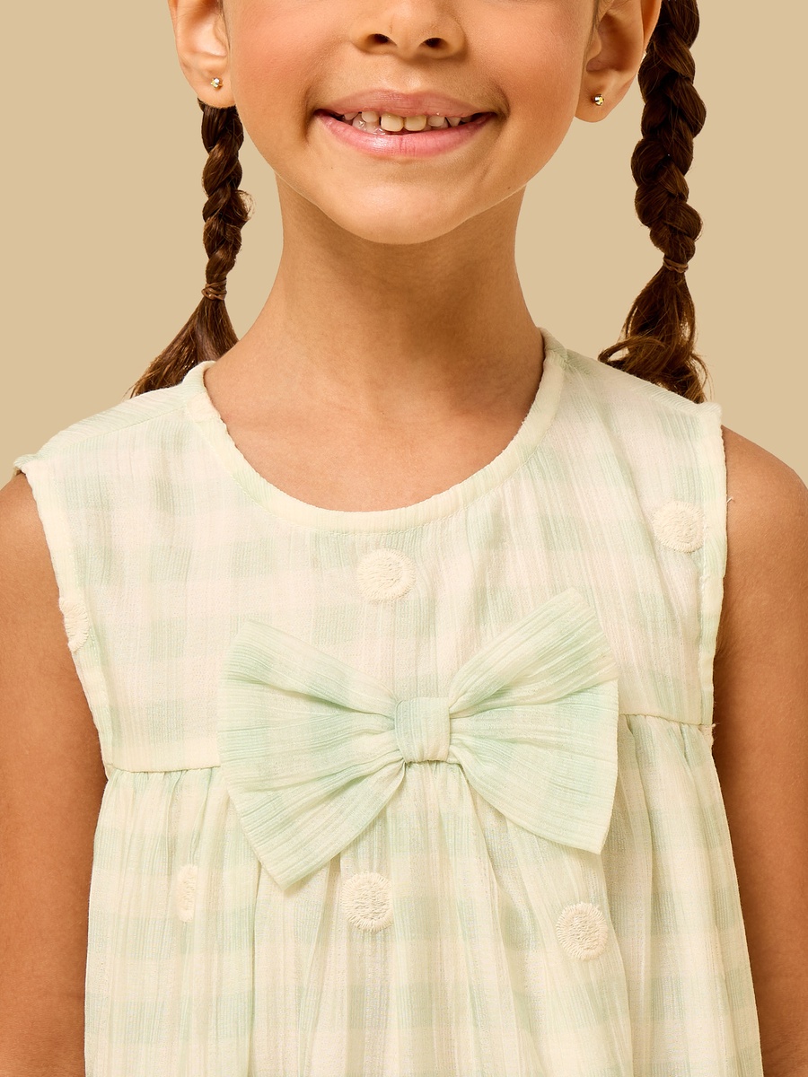 Bow Accent Sleeveless Dress
