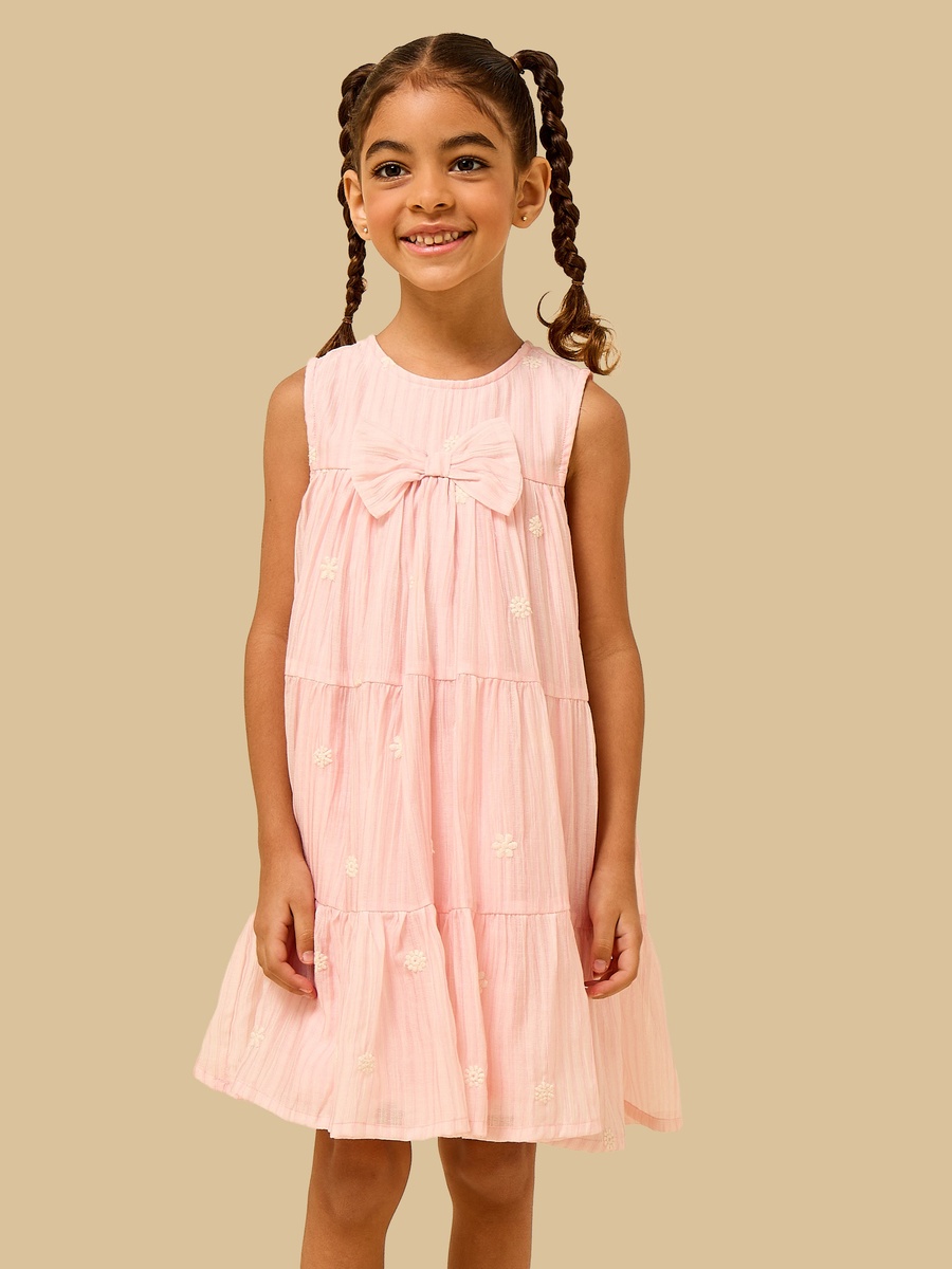 Bow Accent Sleeveless Dress