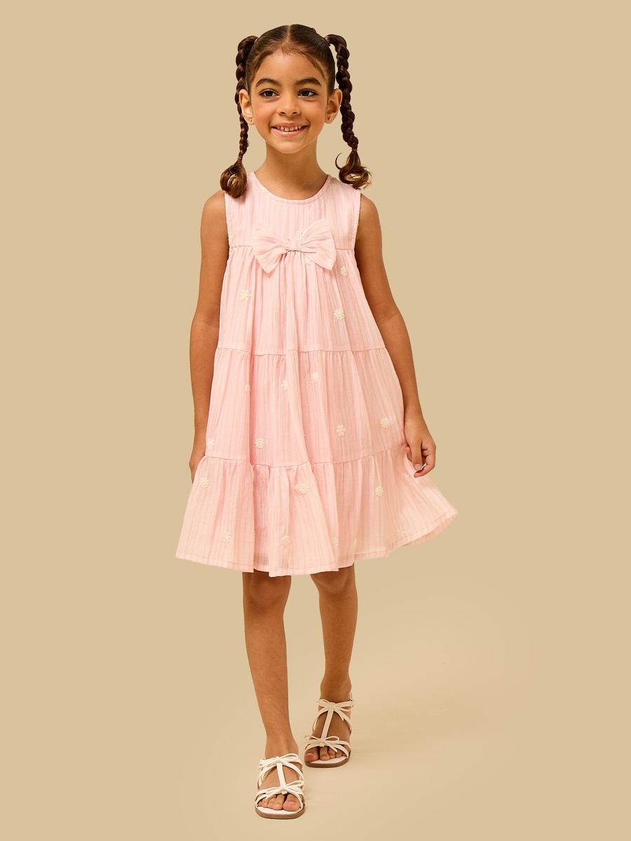 Bow Accent Sleeveless Dress