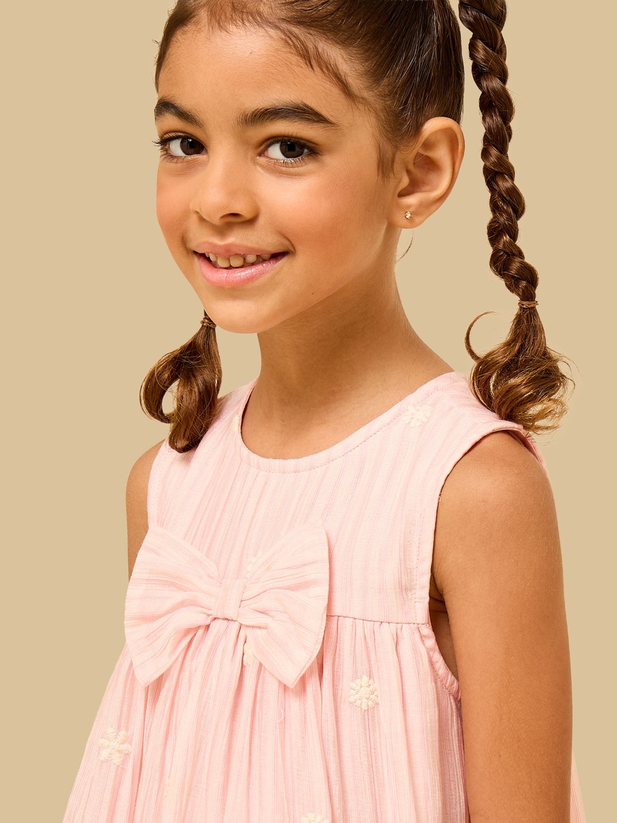 Bow Accent Sleeveless Dress