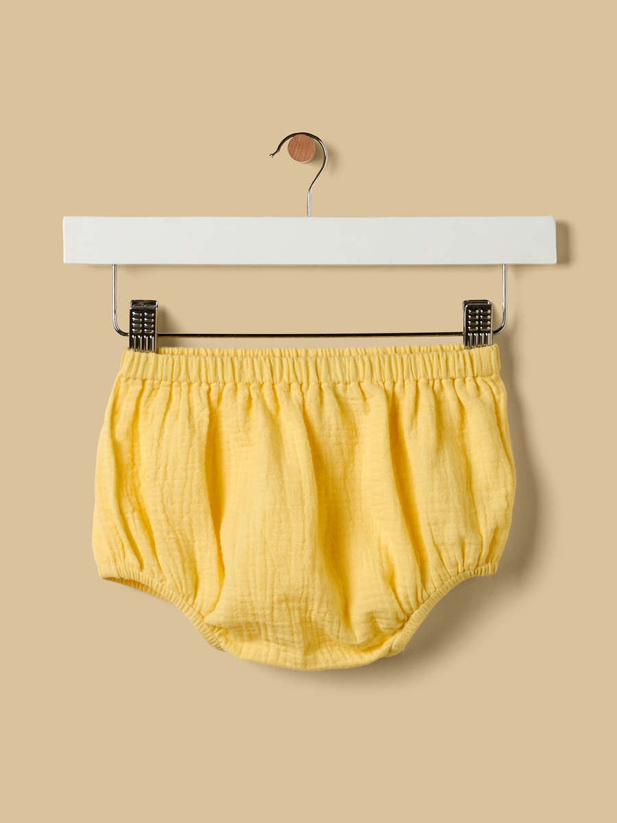 Crochet Detail Double Gauze Dress with Bloomers
