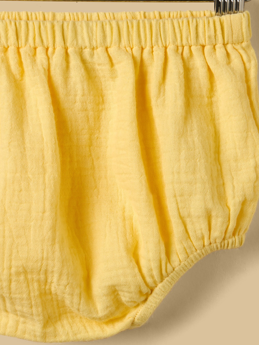 Crochet Detail Double Gauze Dress with Bloomers