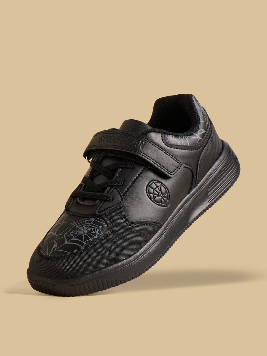 Spider-Man Print Sports Shoes with Hook and Loop Closure