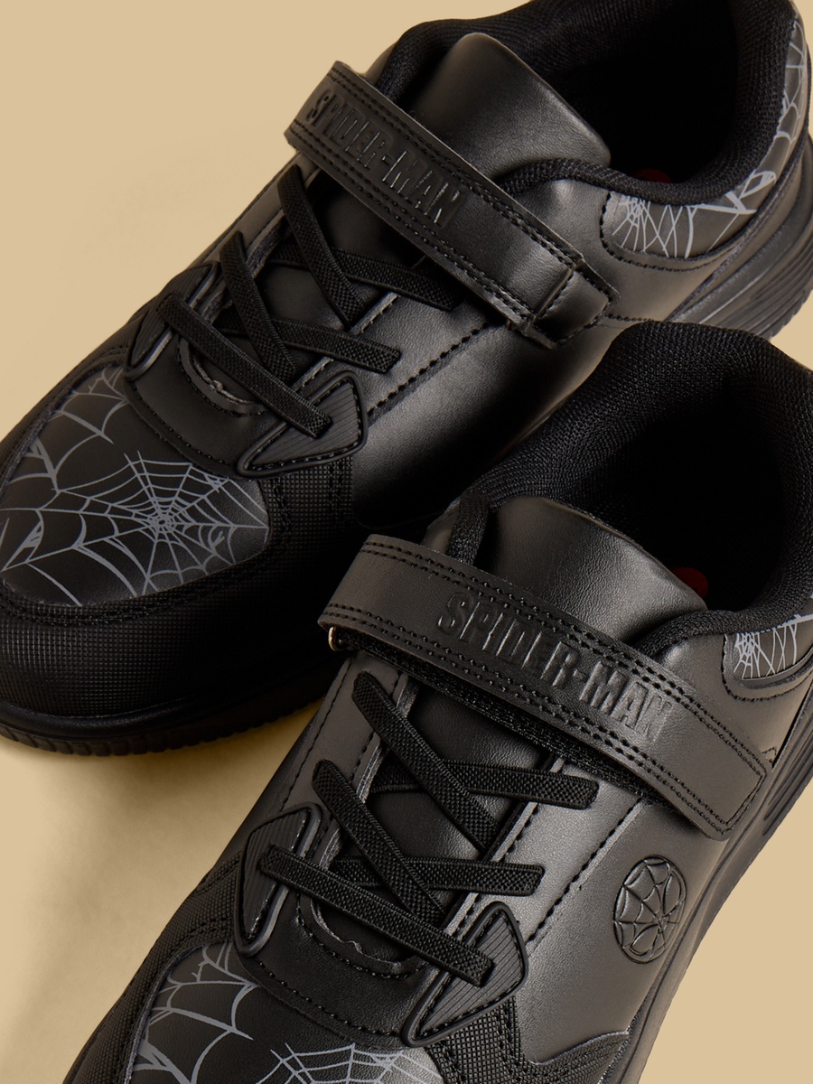 Spider-Man Print Sports Shoes with Hook and Loop Closure