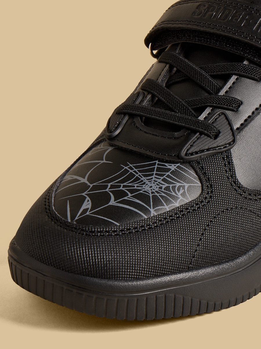 Spider-Man Print Sports Shoes with Hook and Loop Closure