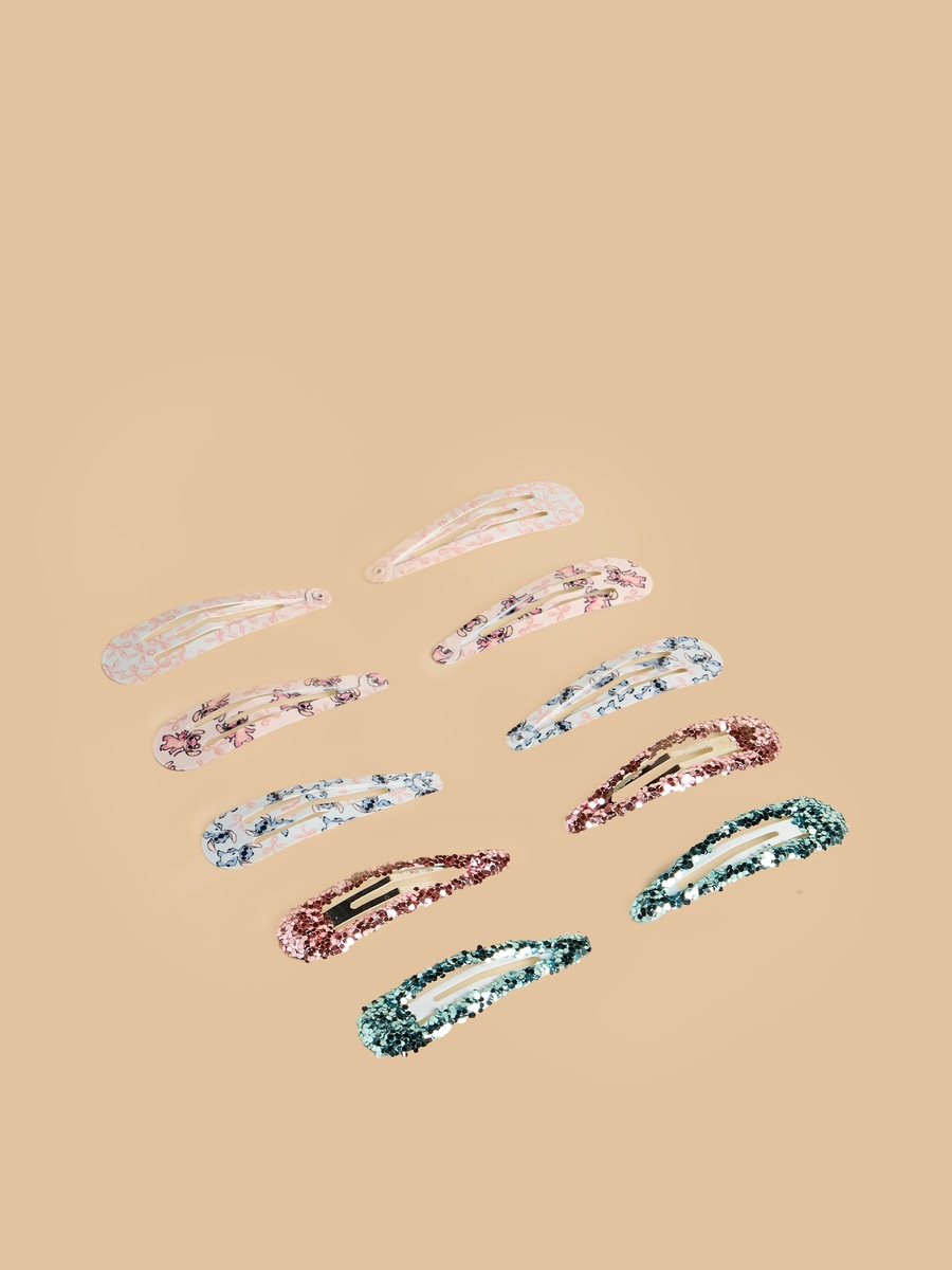 Pack of 10 - Stitch and Angel Print Hair Clip