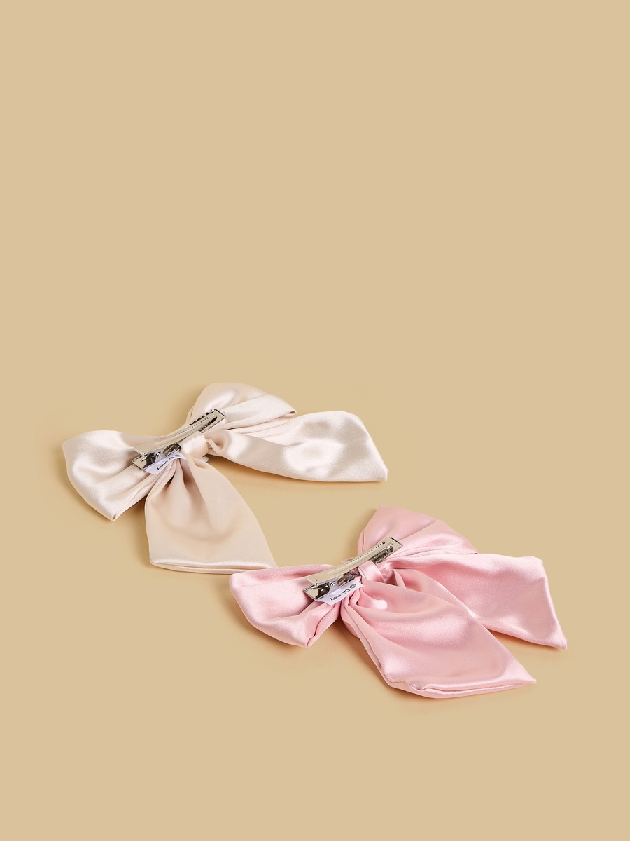 Pack of 2 - Stitch Accent Bow Hair Clip