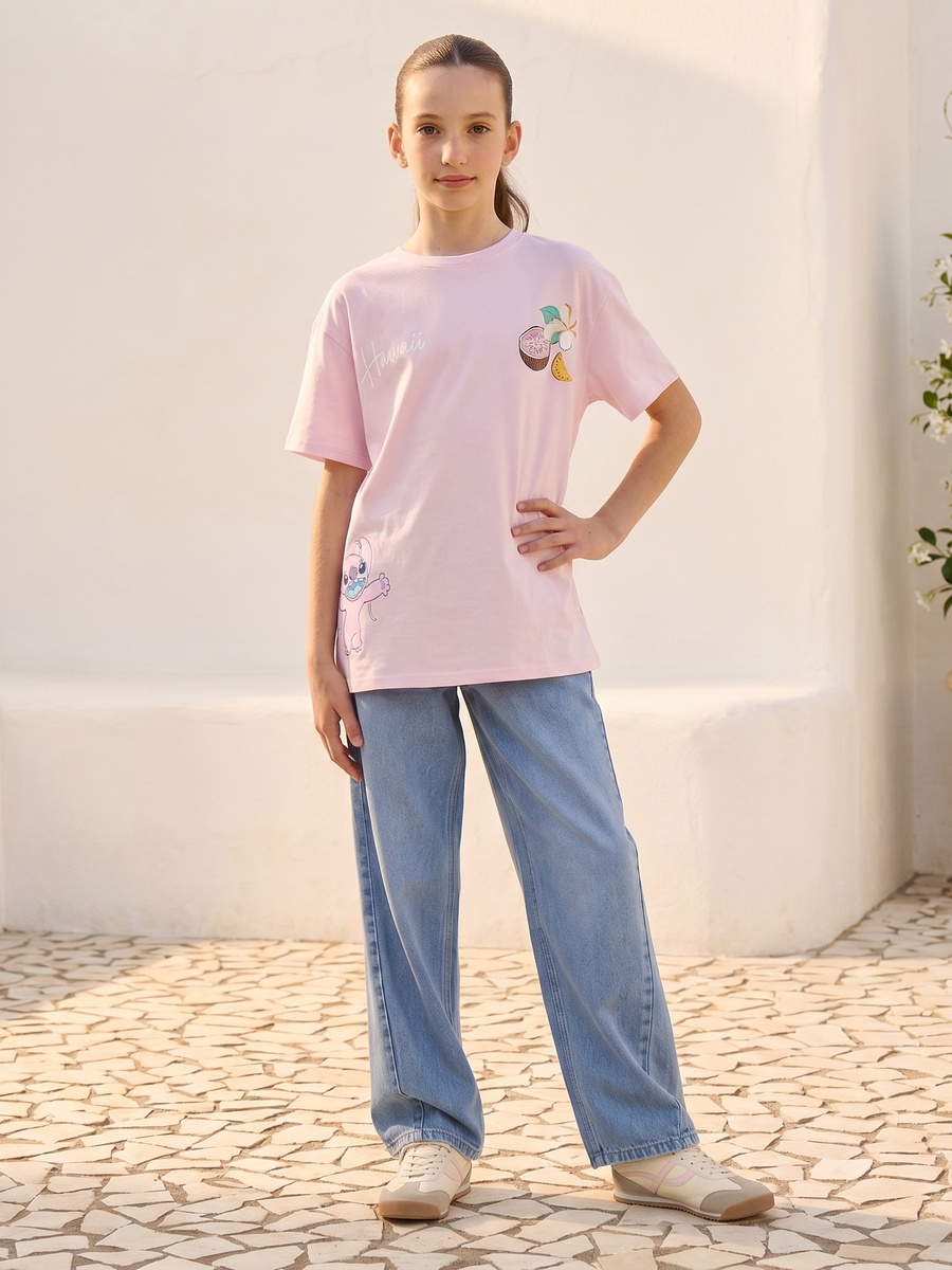Barrel Fit Cotton Jeans with Side Seam Detail