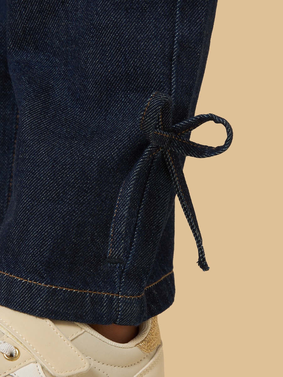 Bow Detail Wide Leg Jeans