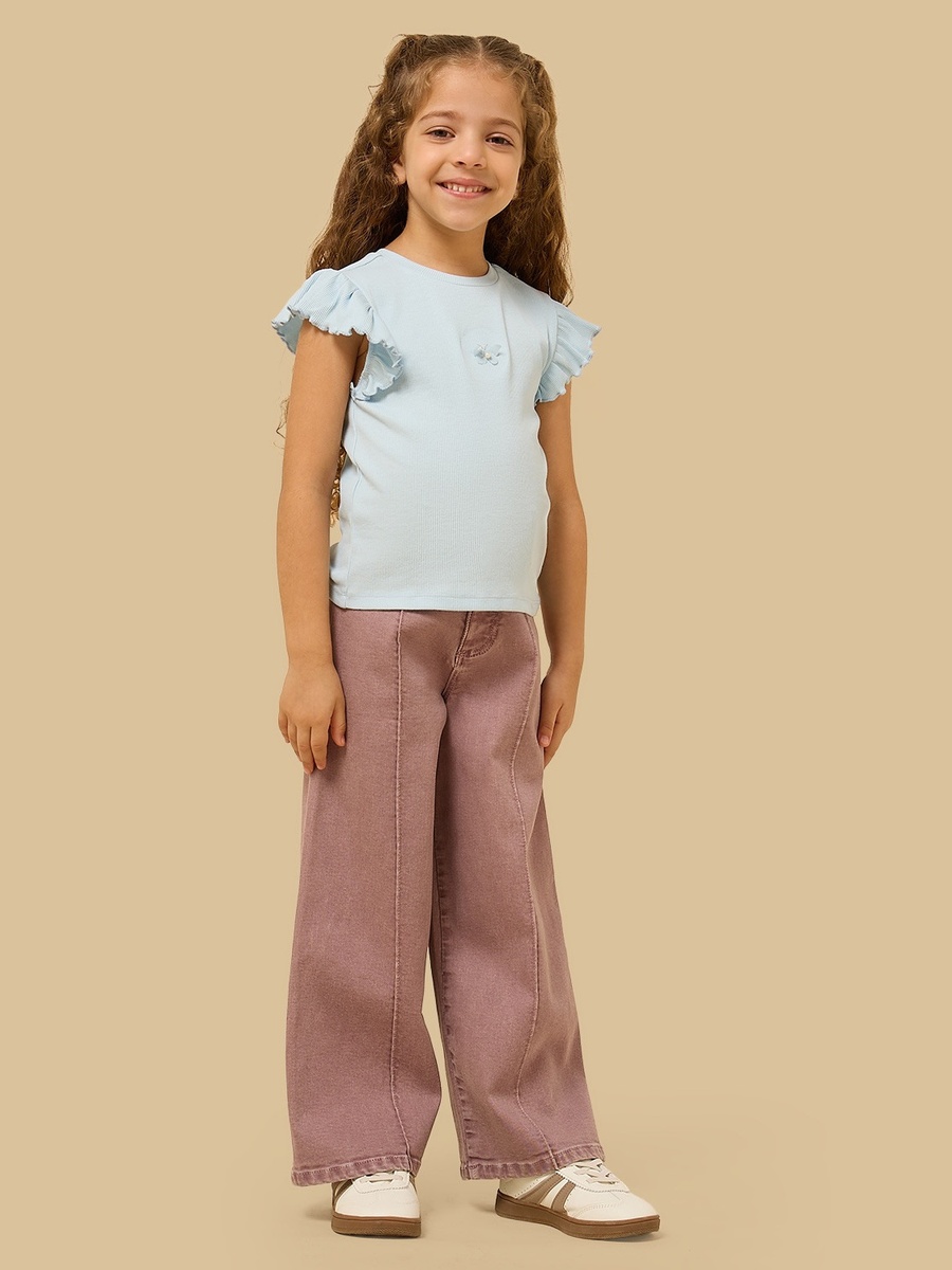 Mid-Rise Wide Leg Jeans