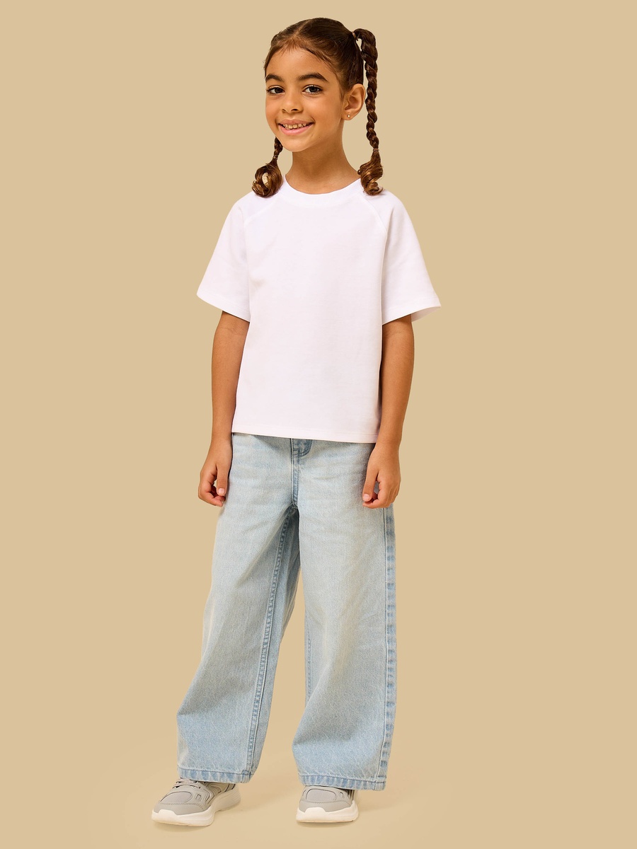 Wide Leg Cotton Jeans