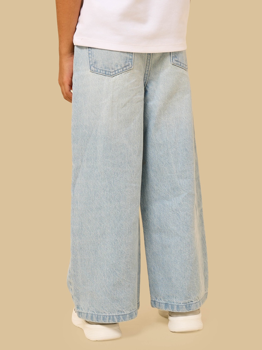 Wide Leg Cotton Jeans
