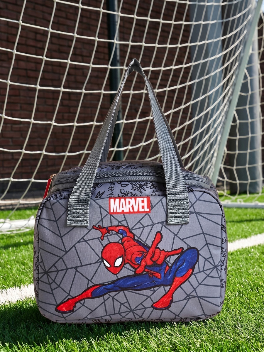 Spider-Man Print Lunch Bag with Zip Closure
