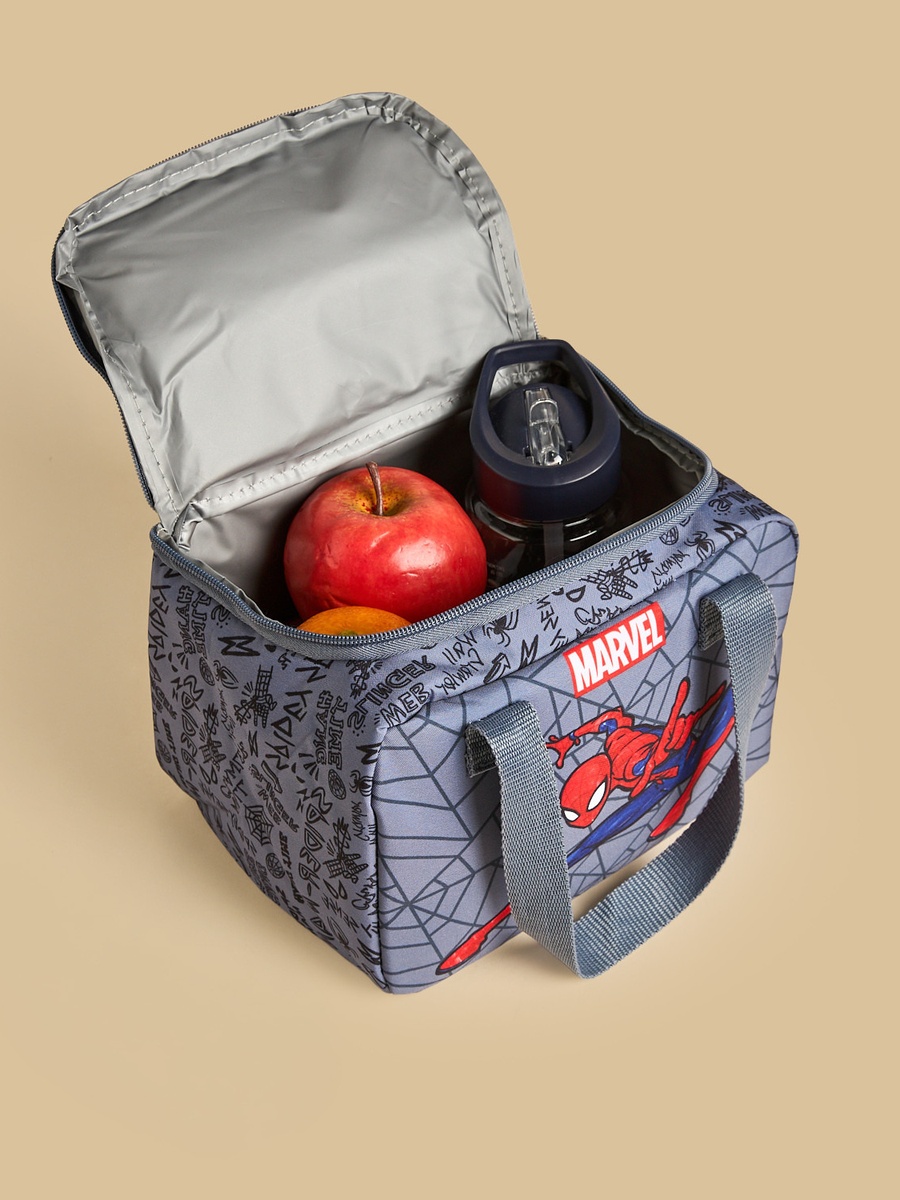 Spider-Man Print Lunch Bag with Zip Closure