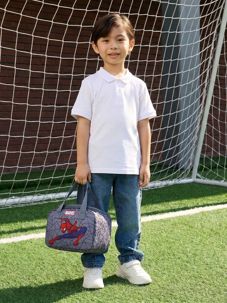 Spider-Man Print Lunch Bag with Zip Closure