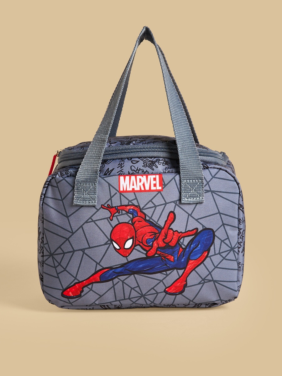 Spider-Man Print Lunch Bag with Zip Closure