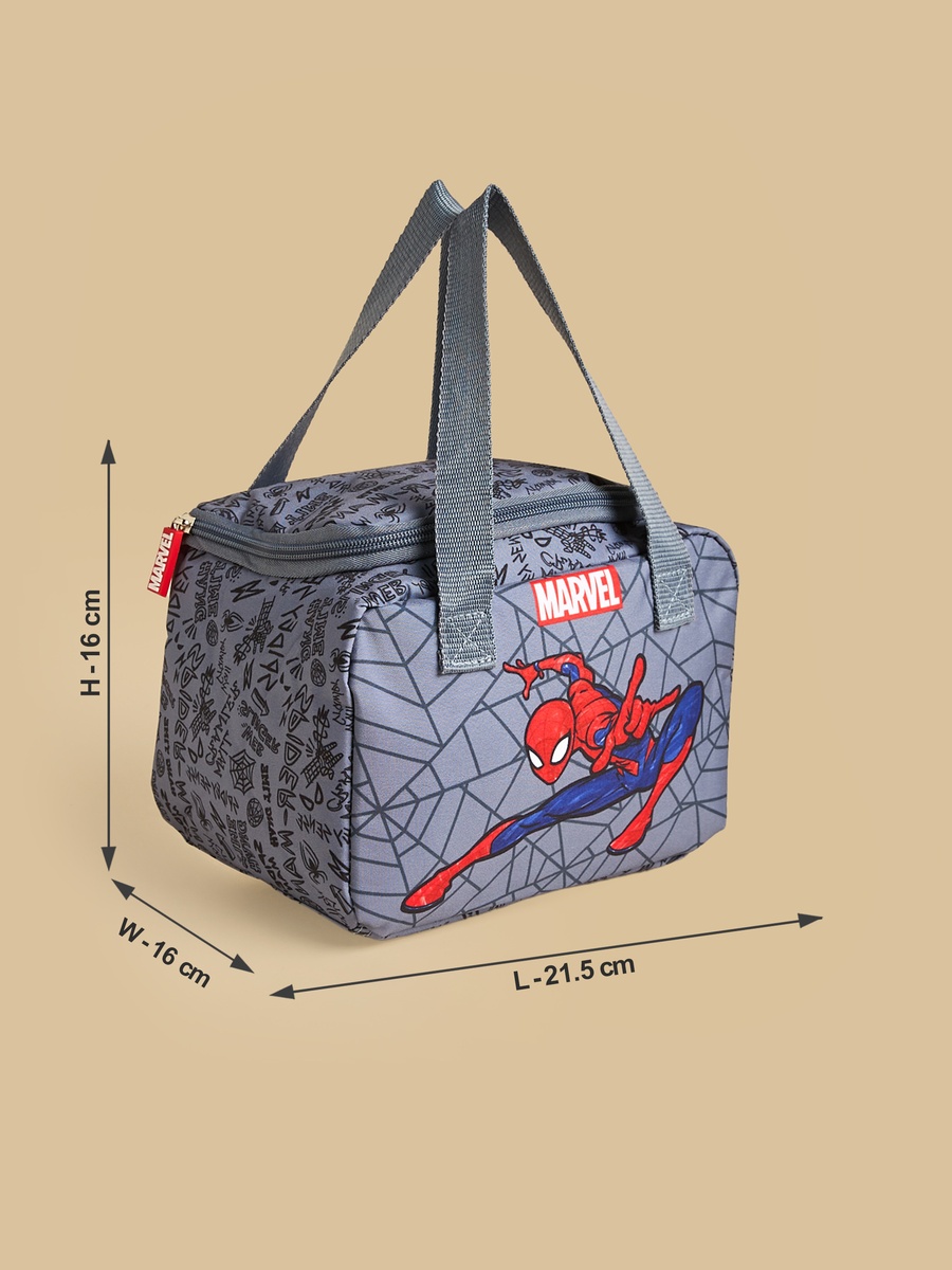 Spider-Man Print Lunch Bag with Zip Closure