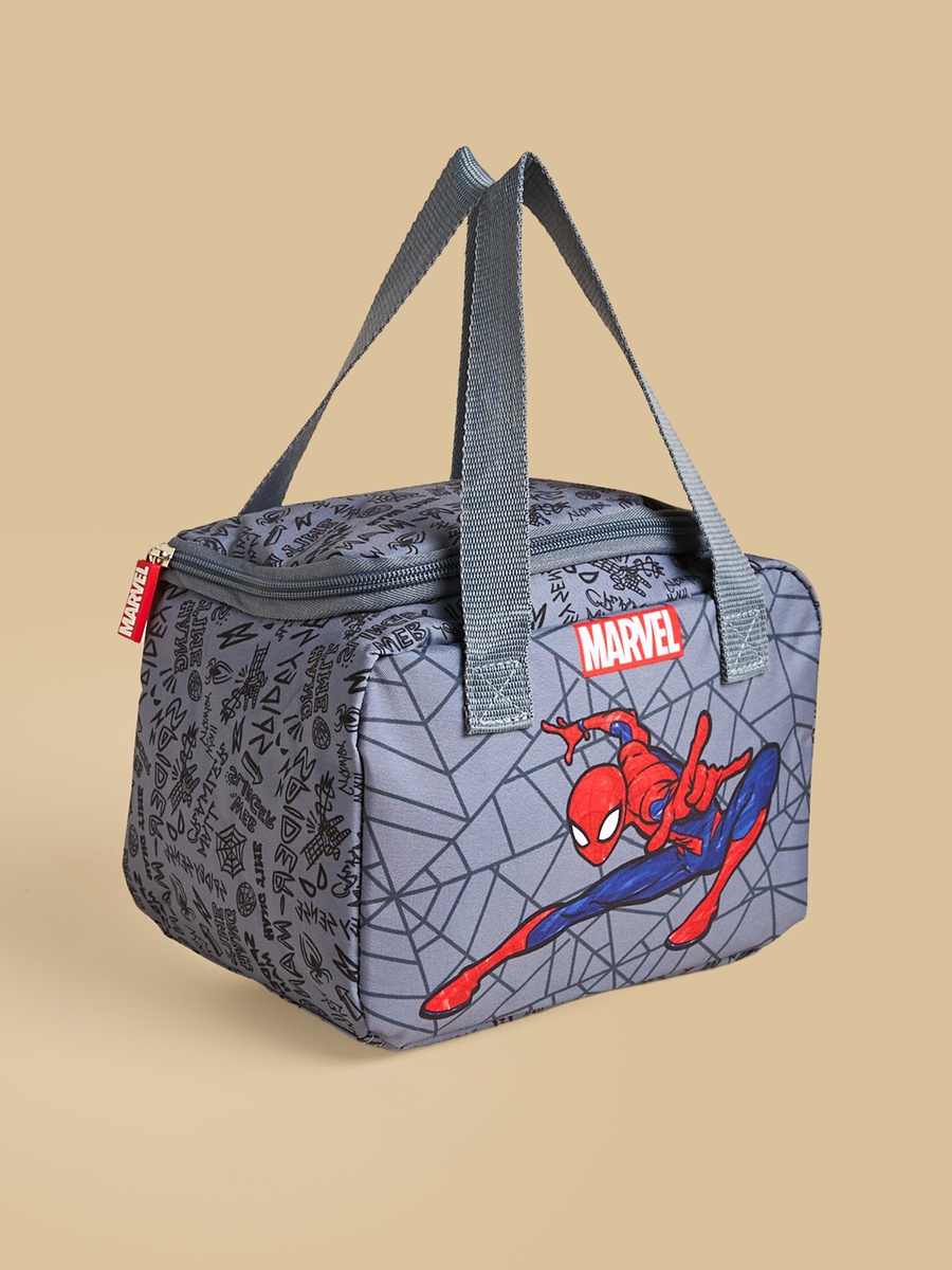 Spider-Man Print Lunch Bag with Zip Closure