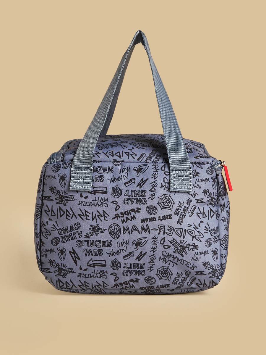 Spider-Man Print Lunch Bag with Zip Closure