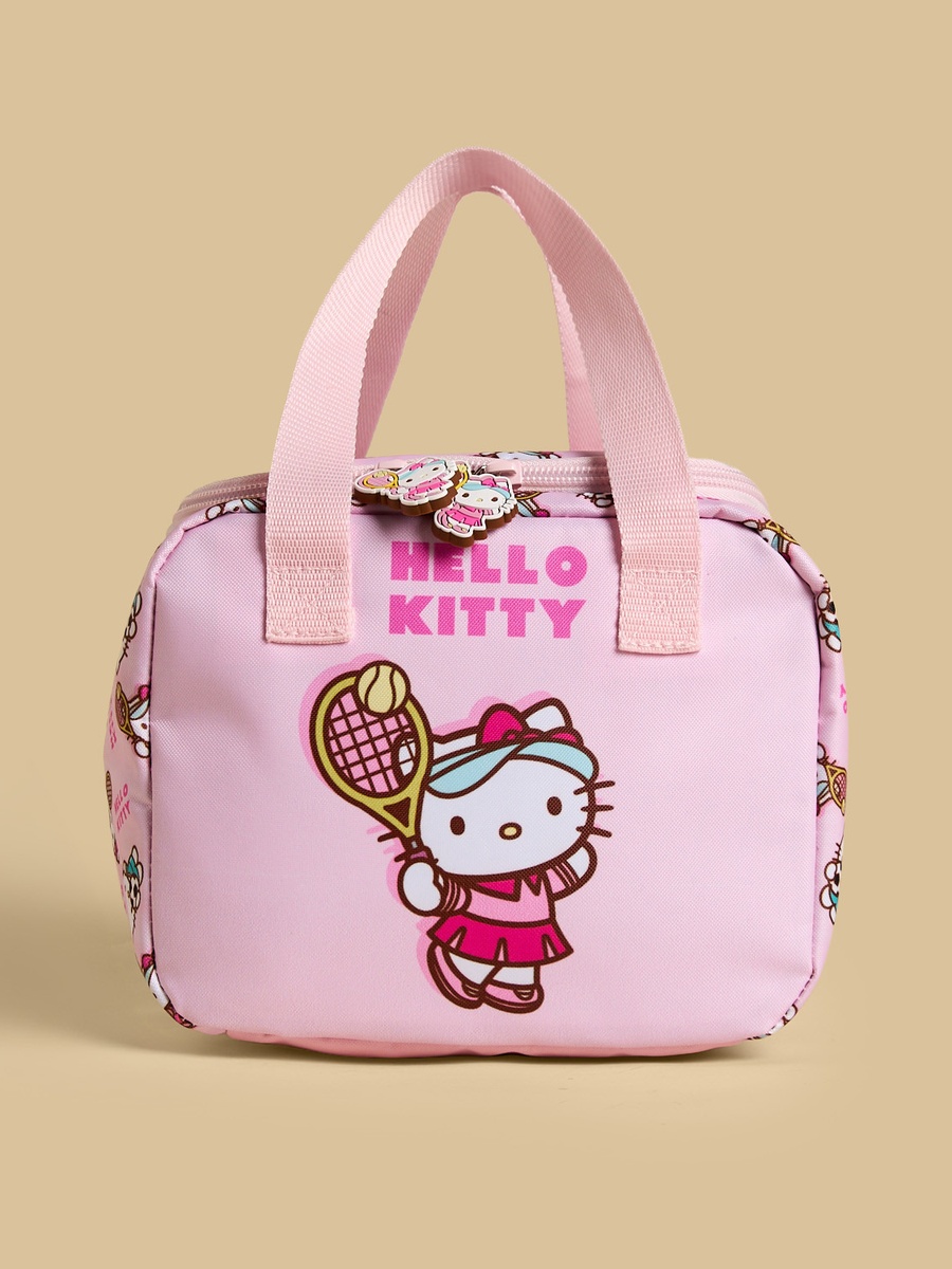 Hello Kitty Print Lunch Bag with Zip Closure