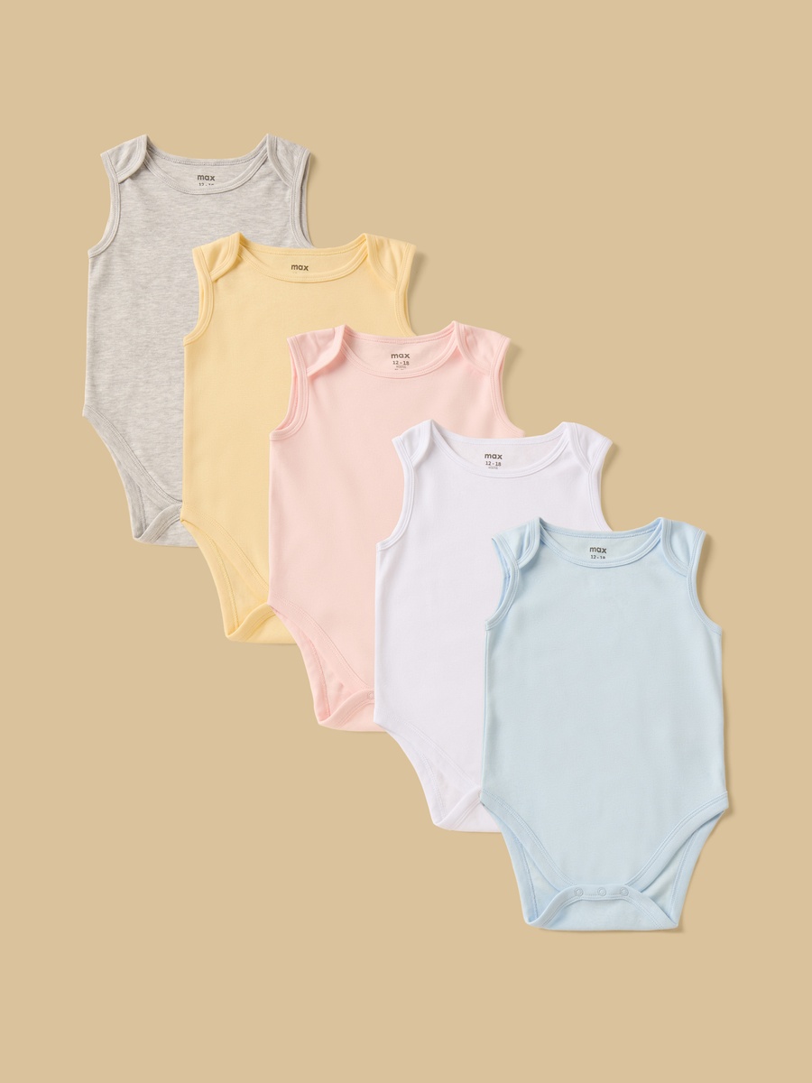 Pack of 5 - Sleeveless Bodysuit