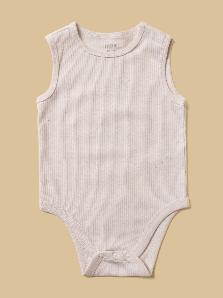 Pack of 3 - Ribbed Sleeveless Bodysuit