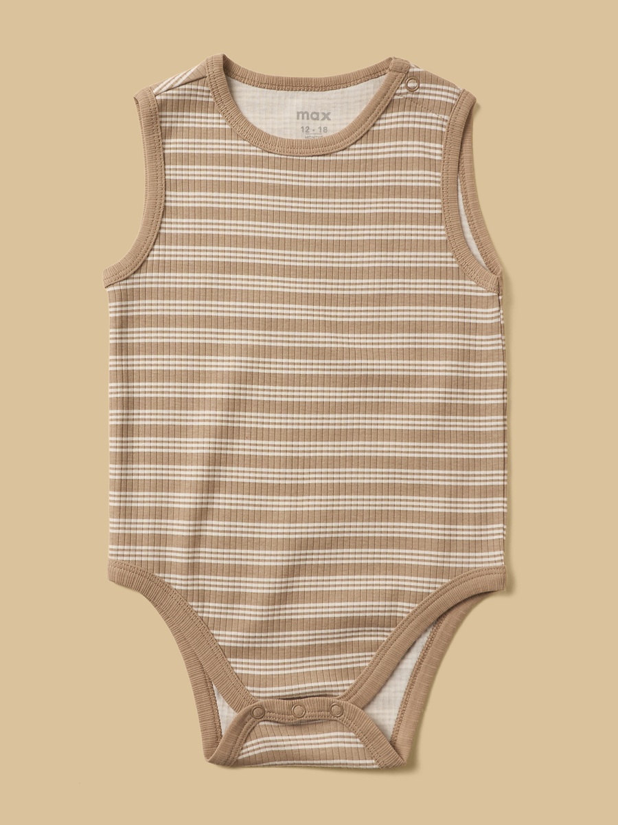 Pack of 3 - Ribbed Sleeveless Bodysuit