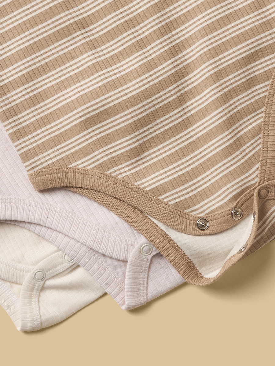 Pack of 3 - Ribbed Sleeveless Bodysuit