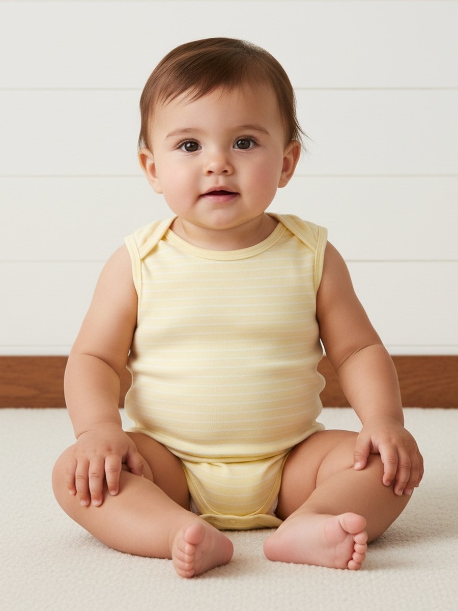 Pack of 3 - Assorted Sleeveless Cotton Bodysuit