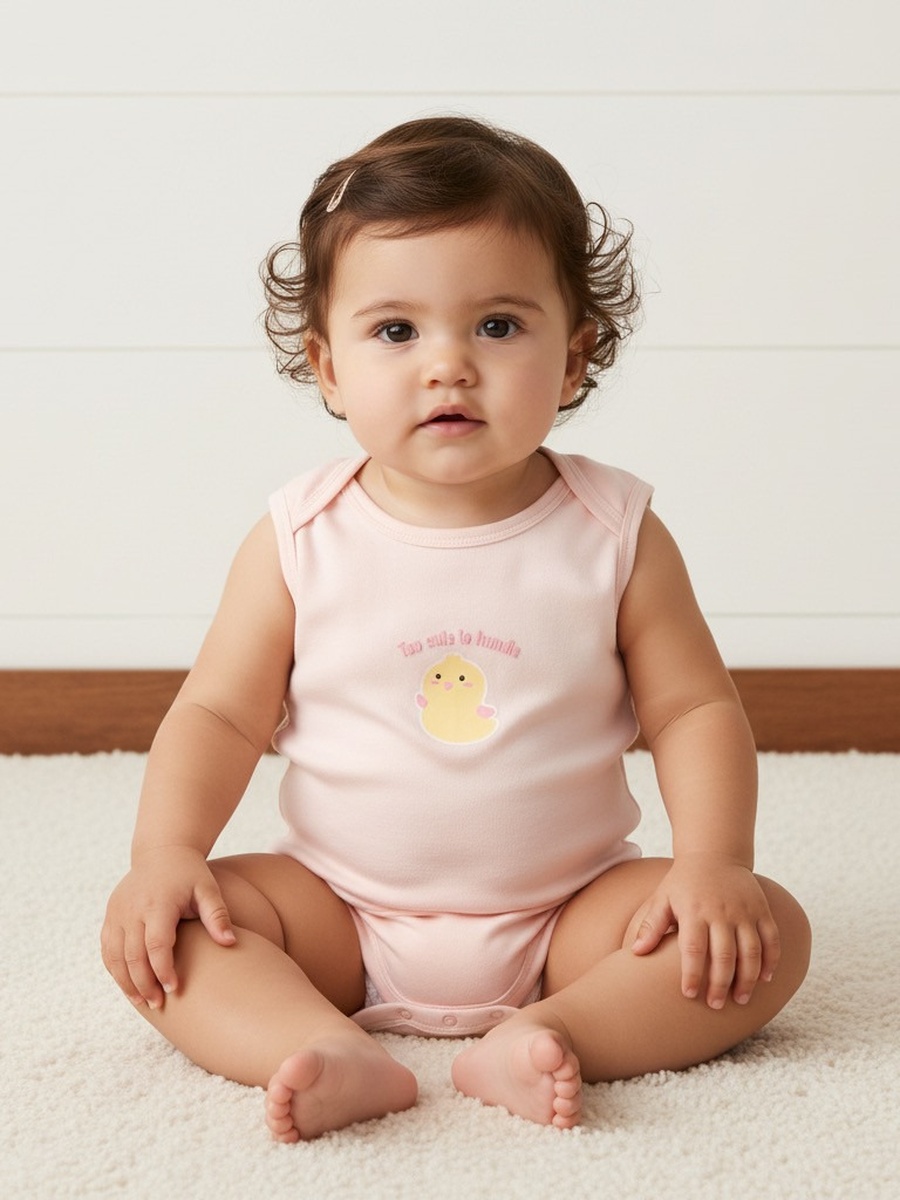 Pack of 3 - Assorted Sleeveless Cotton Bodysuit