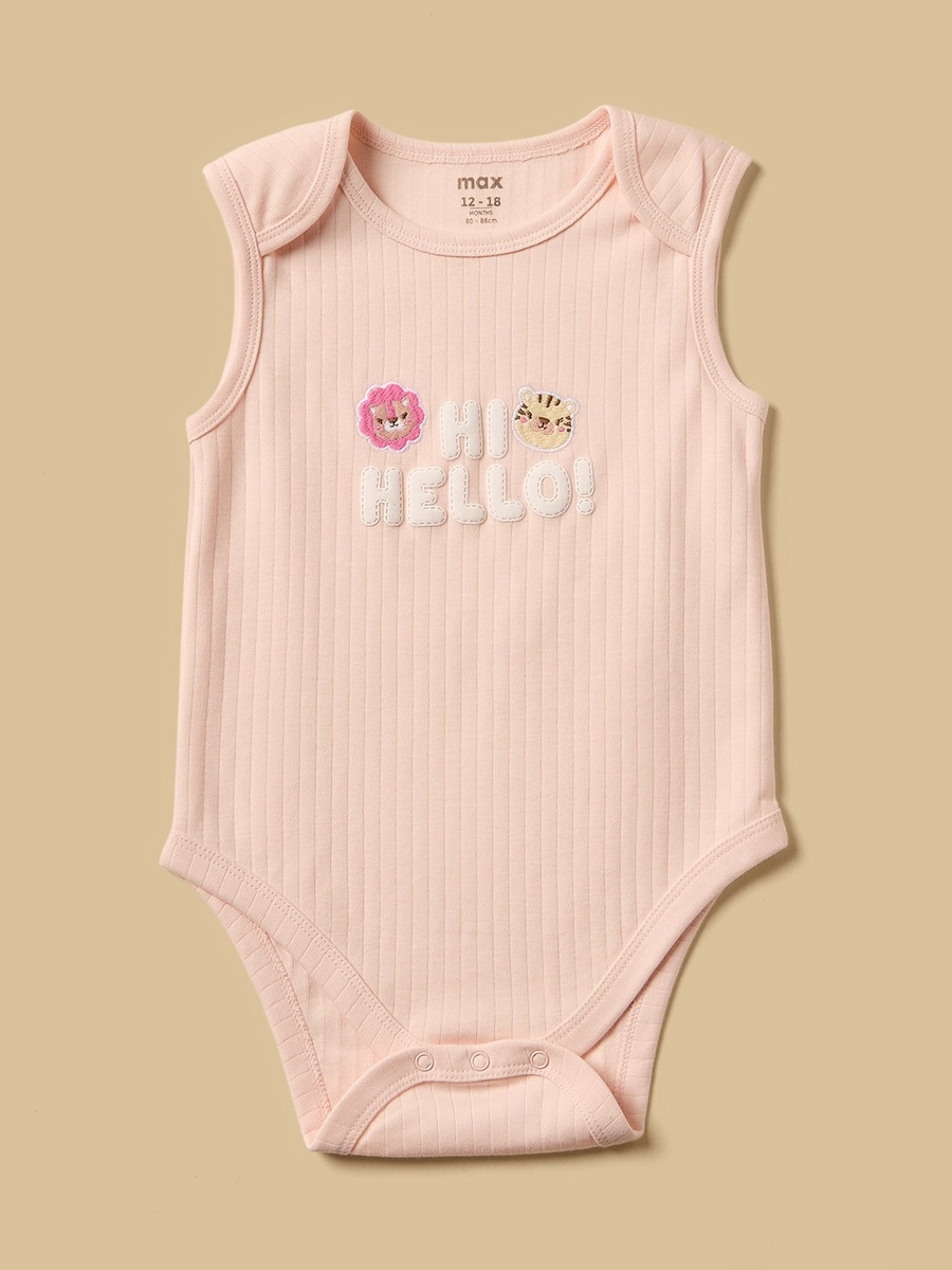 Pack of 3 - Assorted Print Sleeveless Cotton Bodysuit
