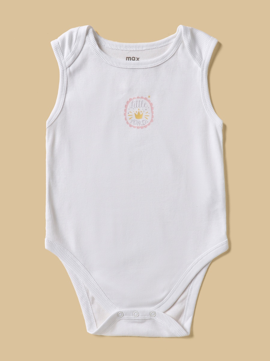 Pack of 7 - Printed Sleeveless Cotton Bodysuit